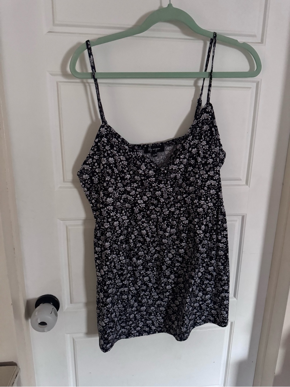 Floral Black Spaghetti-Strap Camisole